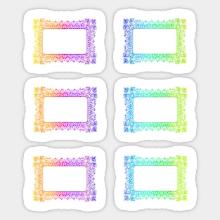 Rainbow Antique Frames Set Sticker